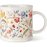 Fringe Studio Stoneware Le Cafe Mug, ARBOR 3.375" DIA. X 3.5" H, 10 FL.OZ, Memento Collection (633501)