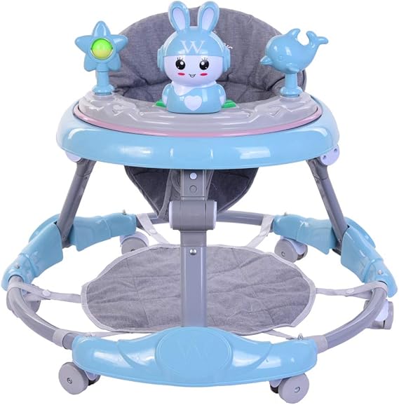 (UK Warehouse）Baby Walker Interactive with Music, 4 Height Adjustable