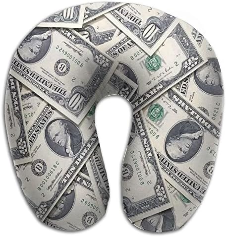Dollar Bills Memory Foam U Shaped Neck Pillow Comfortable For Travel Girl Flight Support Massager Pillow