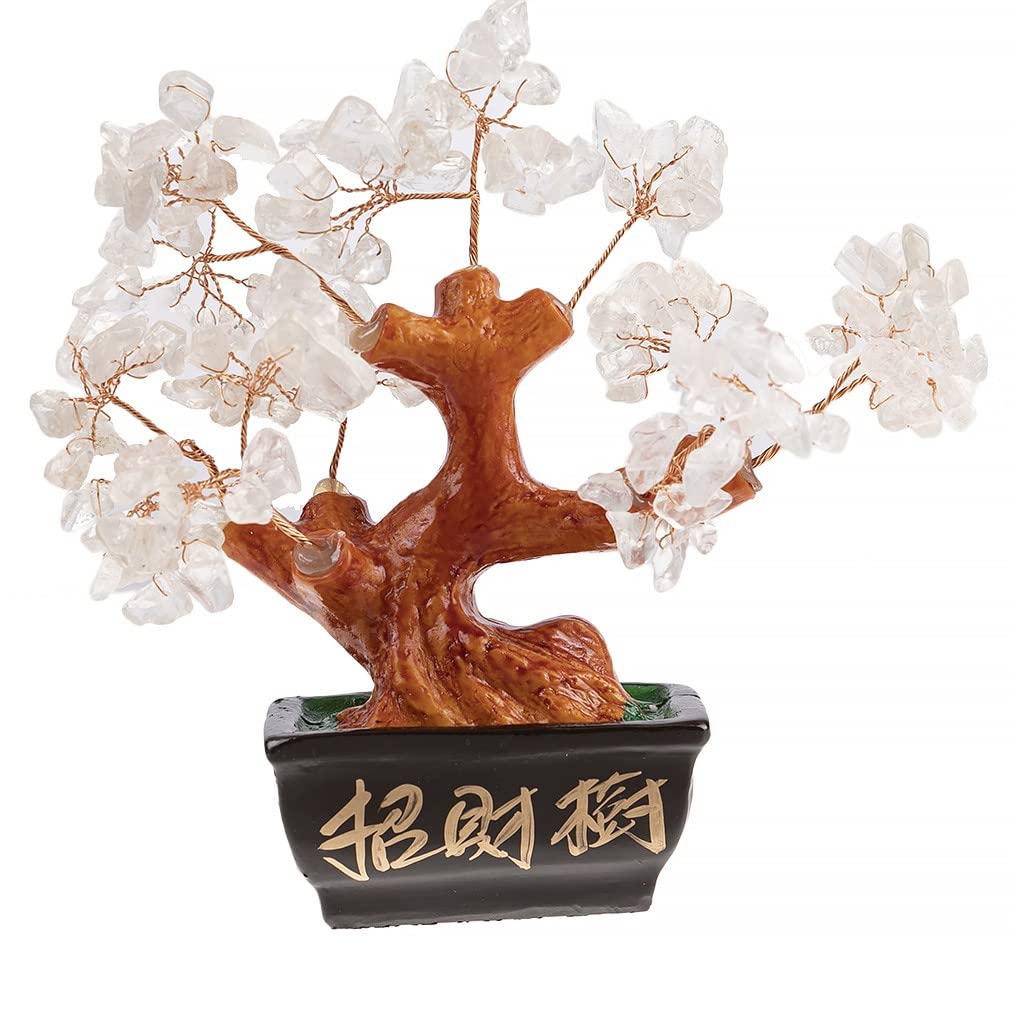 lachineuse Crystal Lucky Tree - Protection and Energy in Feng Shui - Lucky Tree 17cm - Asian Japanese Decoration - Asian Gemstone Decoration - Japanese Zen Object — image 1