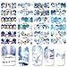 Spdoo 12 Designs in 1 set Winter Snowflake Full Wraps Nail Art Water Transfer Stickers Christmas Style Manicure Decal DIY