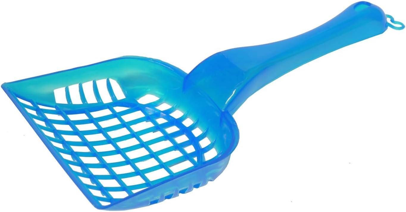 Pet Brands Translucent Cat Litter Tray Scoop, Blue