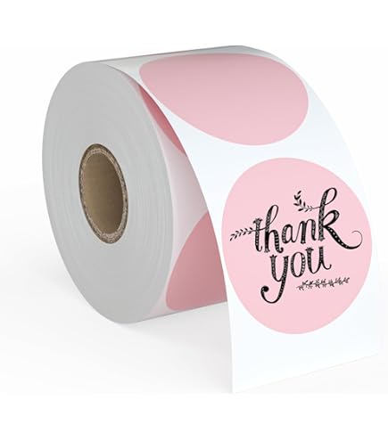thumbnail image 2 of Direct Thermal Labels For Rollo Zebra Printers 2.25x1.25 Thermal Labels 5 Colors - 5000 Perforated Stickers For Rollo & Zebra Printers Pink Stickers 2 of 11