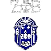 BBGreek Zeta Phi Beta Sorority Paraphernalia - Official Vendor - Set of 2 Lapel Pins - Enamel and Rhinestone
