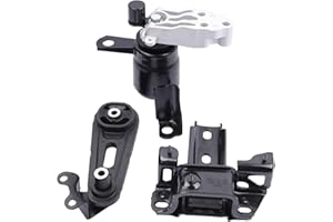 QRYIPPDM Front Right Engine Motor Mount Compatible with 2011 2012 2013 2014 Mazda 2 1.5L L4 3-Piece Set Replace OE：A4428 A4429 A4430 D65239060H D65239040