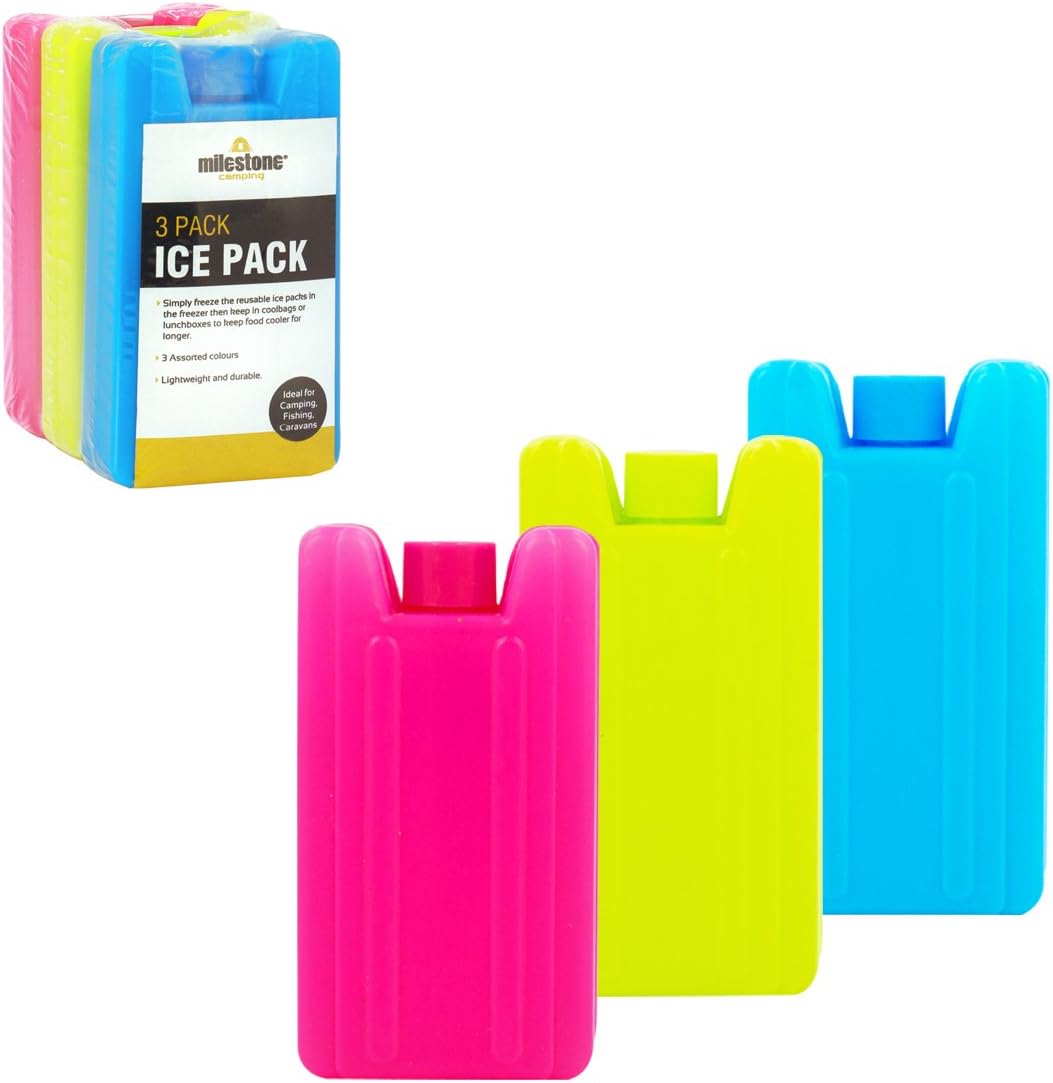Milestone Camping Camping 25160 Mini Ice Cooler Blocks Pack of 3