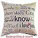 Do4U Cotton Linen Home Decor Sofa Throw Pillow Cover Cushion Case 18 x 18 inch (Alphabet) (Know)