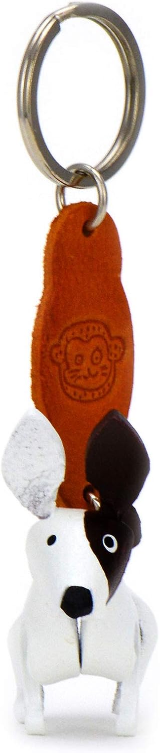 MONKIMAU Leather Keyring Chihuahua Dog, White, S - Image 4