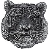 Longcreek Tiger Belt Buckle for Men, Norse Viking Tiger Head Belt Buckle, Punk Tiger Animal Belt Buckle, Western Cowboy Belt Buckle, Best Man Belt Buckle, Silver Wedding Belt Buckle