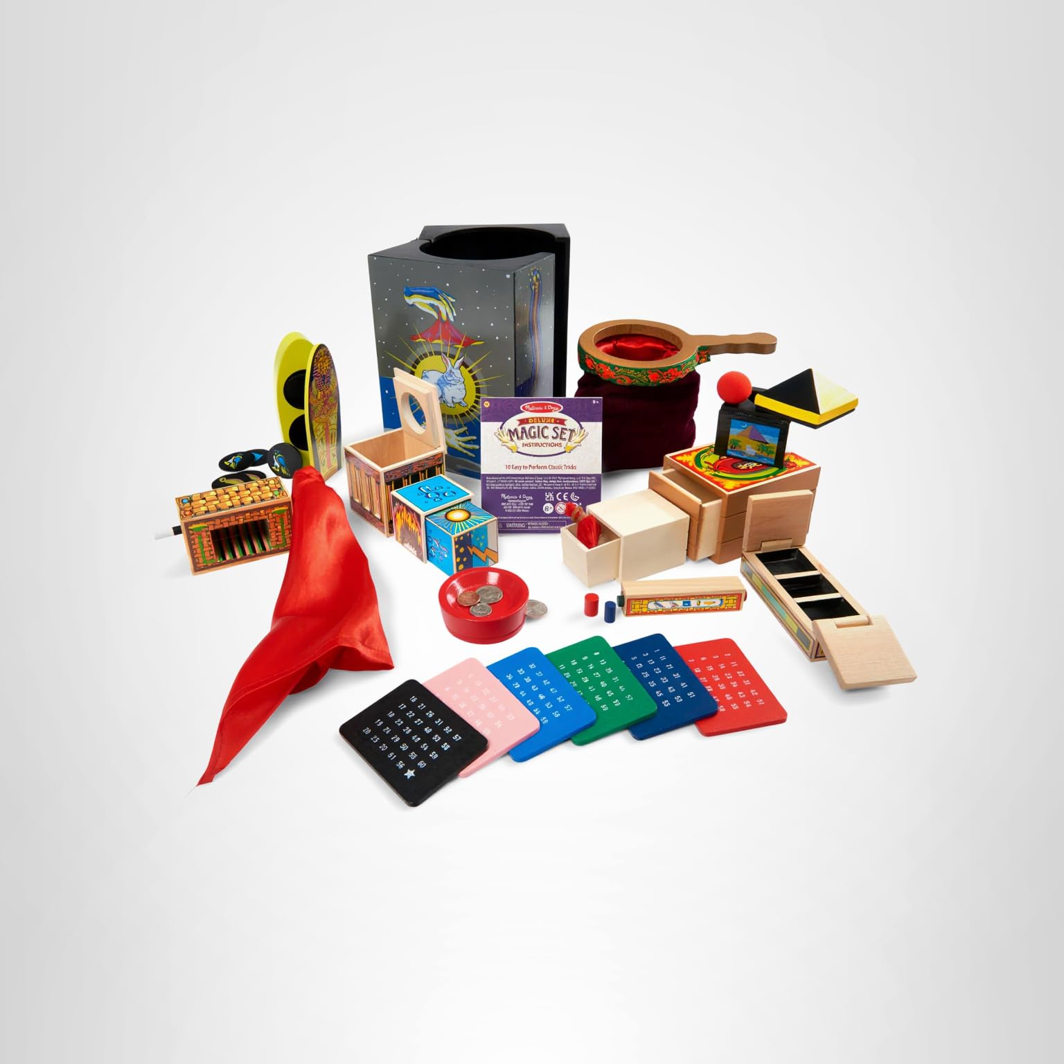 Melissa & Doug Deluxe Solid-Wood Magic Set With 10 Classic Tricks Magician Props Magic Set for Kids Ages 8+