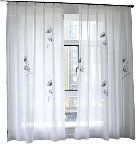 Amazon Erホワイト手描きliteraryウィンドウブラインドシンプルモダンベッドルームリビングルームバルコニーカーテン W0 H270cm カーテンレール アクセサリー オンライン通販