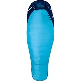 Marmot Women&rsquo;s Trestles 15&deg; Sleeping Bag | Insulated, Water-Resistant, Left-Zip, French Blue/Harbor Blue, Long