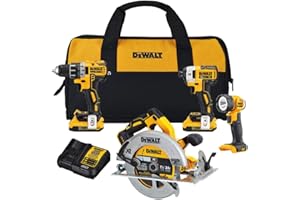 DEWALT 20V MAX XR Brushless Combo Kit, Compact 4-Tool (DCK483D2)