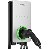 Autel Home Level 2 EV Charger up to 50Amp, 240V, Indoor/Outdoor Car Charging Station, Flexible 25-Foot Cable,Hardwired, Silve