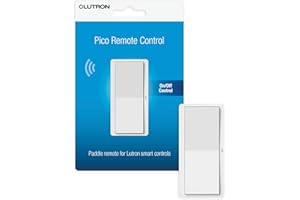 Lutron Paddle Pico Remote for Caseta Smart Dimmers/Switches, On/Off Control, for Table Top or Wallmount Use, PJ2-P2B-GWH, White