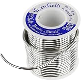 Canfield Pewter Finish Lead-Free Solder &ndash; Tin/Silver/Copper Alloy, Excellent Flow &amp; Beading, 100% Safe for Jewelry &amp; Stained Glass Projects, Melting Temp of 418&deg;F-440&deg;F