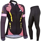 Women's Breathable Long Sleeve 3D Gel Padded Bicycle Cycling Suit Mesh Clothing Pants Set UV Protective