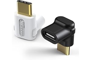Right Angle 90 Degree USB-C Degree Adapter,Right Angle USB C Male to C Female Adapter Support Video/Audio 40Gbps Data,240W PD