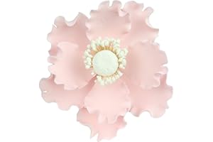 O'Creme Gumpaste Anemone Flower Set of 3 Pastel Pink- Edible Flowers for Cake Decorating - Sugar Paste Flower Decorations for Cakes, Cupcake Toppers - Birthday Party, Wedding, Valentines Day, Shower