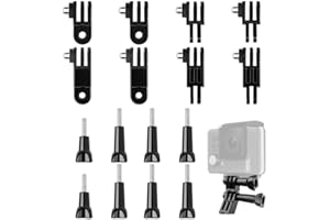 16 PCS 3-Way Pivot Arm Assembly Extension Kit, 3 Way Adjustable Pivot Arm Extension Thumb Knob Buckle Clip Basic Mount for Go