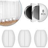 YixangDD 8 Pack Shower Curtain Weights, Magnetic Curtain Weights, 4 Pairs | Silicone Wrapped Rust-Proof Curtain Clips Outdoor for Shower Liner, Drapery, Tablecloth, Flag from Blowing Around, White