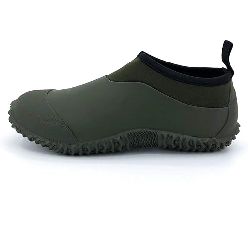 SYLPHID Men's Garden Shoes Women's Rain Shoe Waterproof Neoprene Camp Booties for Camping, Lawn Care, Gardening and Yard Work