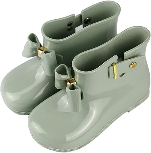 Amazon Mulslect キッズ 長靴 可愛いレインブーツ リボン 子供 女の子 雨の日 防水 人気 Mulslect シューズ バッグ