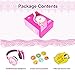 VCOM Volume Limited Wired Kids Friendly Portable Headphones with Adjustable Headset Children Girls Comfortable Lightweight Princess Earphones for iPhone iPad Android Smartphone Kindle Tablets - Pink