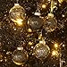 Sea Team Shatterproof Clear Plastic Christmas Ball Ornaments Decorative Xmas Balls Baubles Set with Stuffed Delicate Decorations (70mm/2.76 inch 24-Pack, Black)