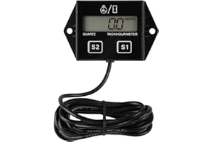 Runleader Digital Hour Meter Tachometer, Maintenance Reminder, Battery Replaceable, Automatically shutdown, Use for ZTR Lawn 