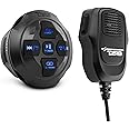 DS18 BTRCRMIC Wireless Bluetooth Audio Controller, Waterproof Marine Receiver Remote Control w/USB Bluetooth RCA - CB Radio Style Microphone with Audio Controls - iOS/Android Compatible