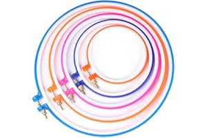 1pc Embroidery Hoops Plastic Cross Stitch Hoop Ring Circle Set Sewing DIY Craft Frame Hoop Ring Home Decor Random Color Profe