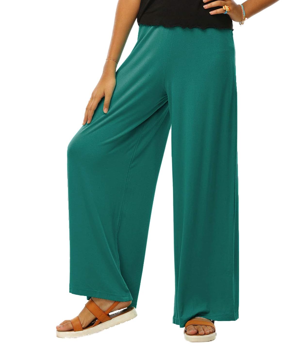 go colors flared palazzo