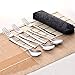 Forks and Spoons Stainless Steel Flatware Set , Soraka 6-Piece Flatware Set ,7.4 Inch,luxurious packaging，Perfect gift