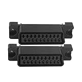 uxcell 2 Pcs Dual Row Pin 21 Way PCB Mount Scart