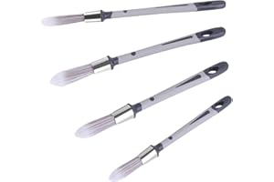 Wesquer Trim Paint Brush Edge Painting Tool for Painting Detail Areas and Small Paint Repairs Small Paint Brushes, Art Application,Sash, Baseboards,House Wall Corners 4pack with 0.45" 0.6" 0.75" 0.8"