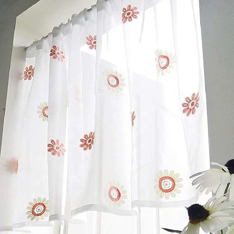 Amazon Co Jp カフェカーテン 田園風 ミニカーテン のれん おしゃれ レース ピンク 花 可愛い 丈60 80 100cm 目隠し インテリア プリーツスクリーン 北欧 小窓 カラーボックス 飾り オーダーメイド可 Unusual ホーム キッチン