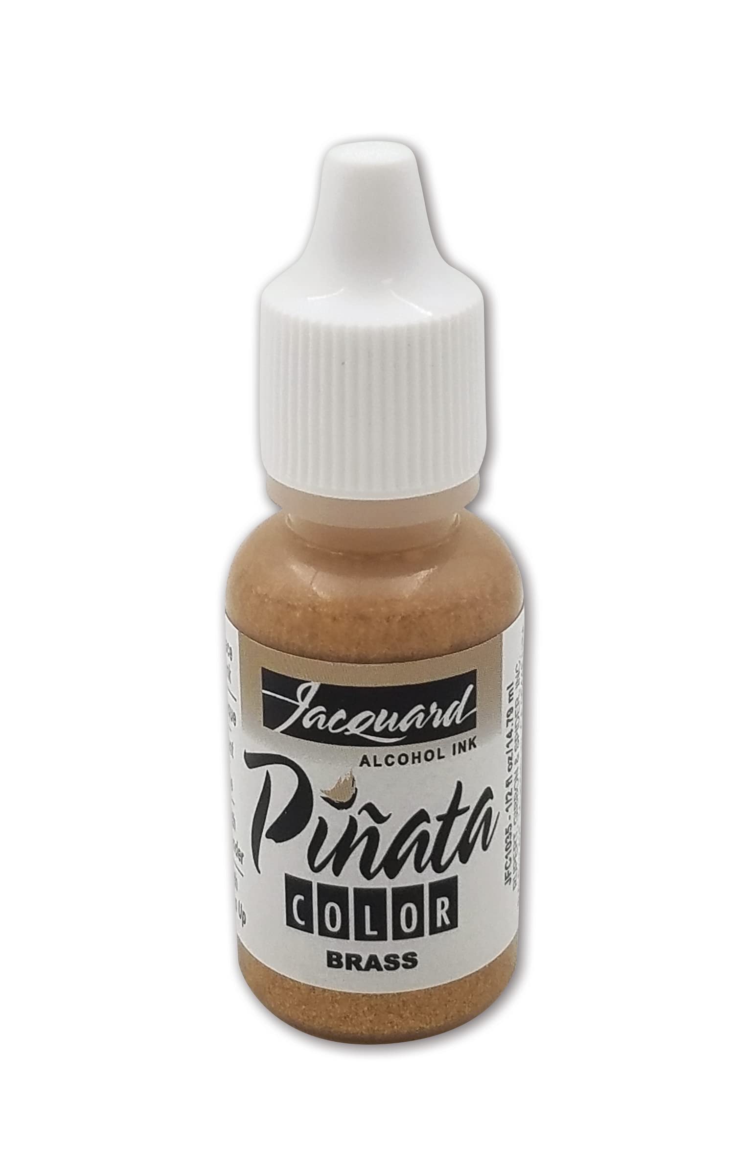 Jacquard Pinata Alcohol Ink Brass 035, Metallic Colourant for Epoxy Resin Art, Tumbler Crafts, Fluid Painting on Yupo Paper, Glass and Metal, 14.79ml