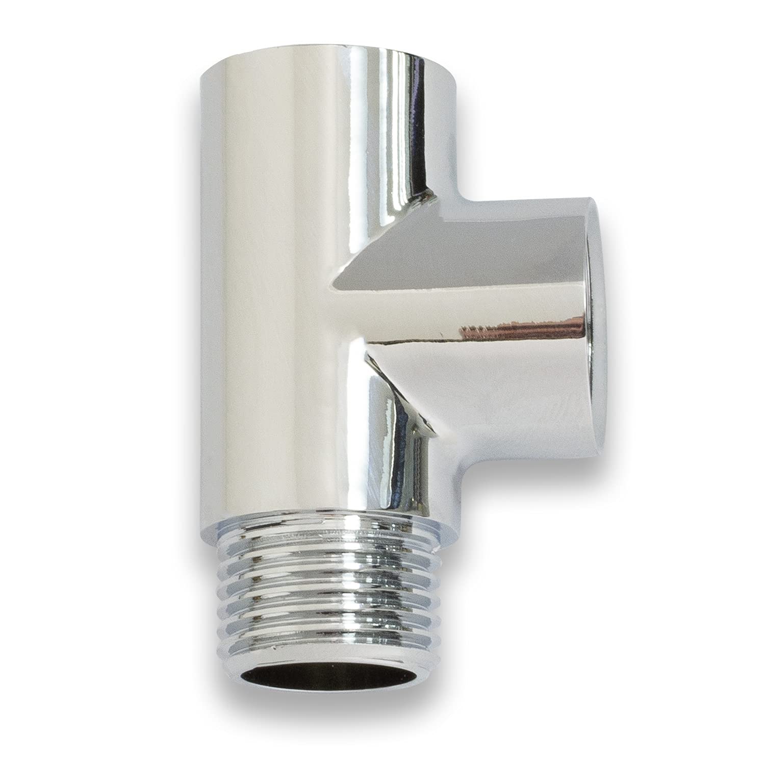 iBathUK Seravo T-Piece for Dual Fuel Heated Towel Rail, Plumbing Connector Accessory for Dual Fuel Towel Radiators, Compatible with Hydronic and Electric Systems in Brass Chrome Plated