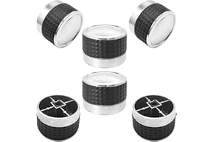 Yoki Peony Gas Grill Control Knobs, Gas Burner Replacement Knobs, Chrome Plated Rotating Switch with Nonslip Grip, Grill Knobs, 6 knobs