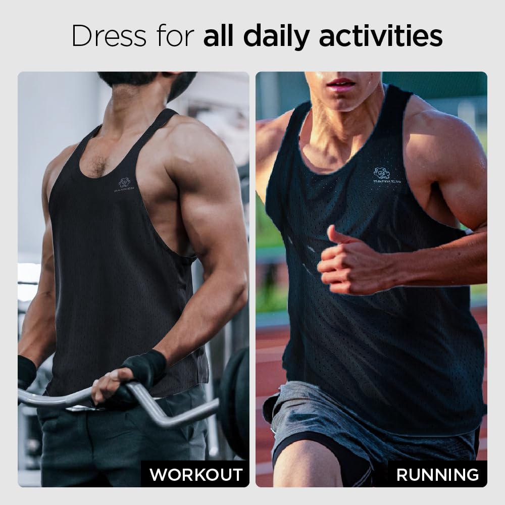 Sanken Men's Seamless Running Tank Tops Ultra