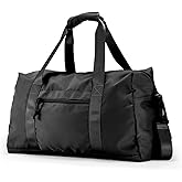 Travel Duffle Bag,Sport Gym Bag for Men And Women with Wet Pocket,Weekender Bag Carry On Tote Bags for Airplane (Black, M)