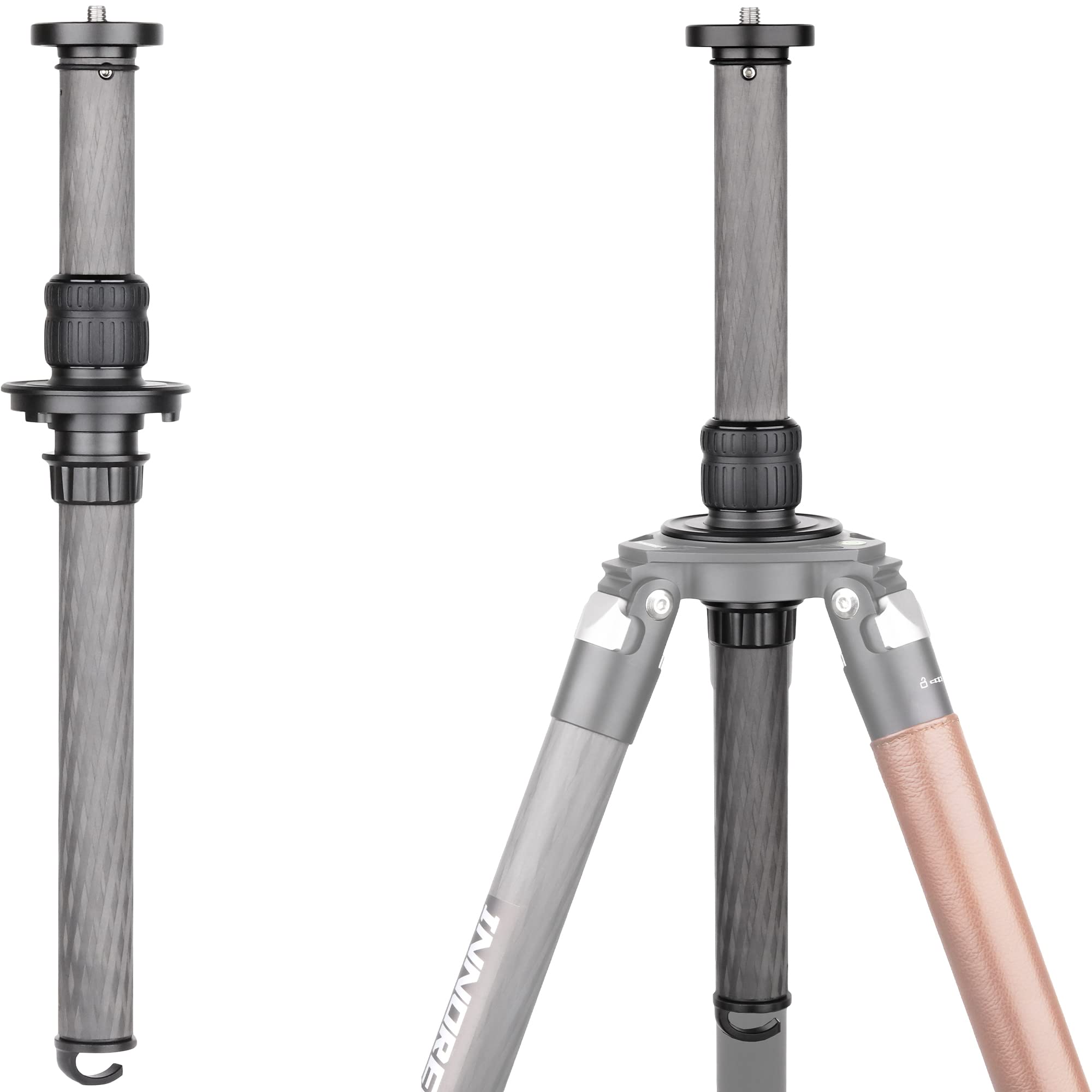 Tripod Center Column-INNOREL ER31C, 10 Layers Carbon Fiber 1.2in/31mm Tube Mid-Column Professional Extension Rod Only Suit Heavy Duty Tripod of ST344C for Digital DSLR Camcorder Camera Shooting