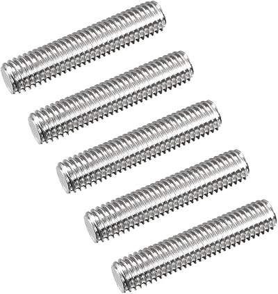 sourcing map M8 x 35mm 304 Stainless Steel Fully Threaded Rod Bar Studs 5 Pack
