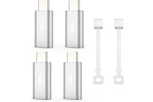 TechMatte 4 Pack Lightning to USB-C Adapter, PD Fast Charging Compatible with Phone 15/Plus/Pro/Pro Max and More Type C Devices, Support Data Transmission, Not OTG, Silver