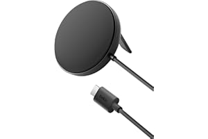 Belkin Magnetic Wireless Charging Pad Qi2 15W w/Kickstand - MagSafe-Compatible Qi2-Certified Wireless Charger for iPhone 17 Series, Samsung Galaxy S25 Series, AirPods (No PSU) - Black