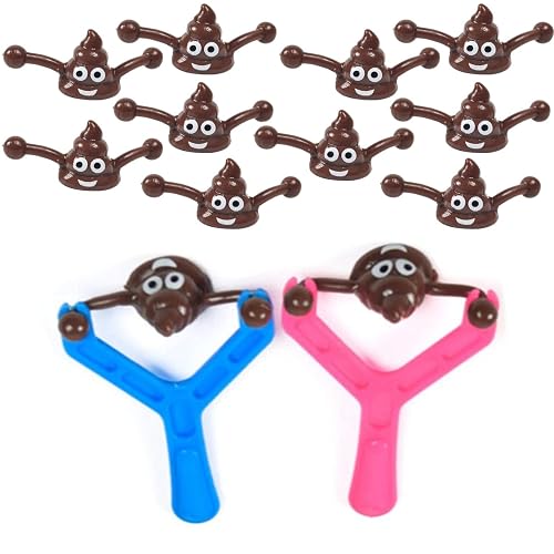 Poop Jump Rope XIGUA Poop Slingshot Toy - Mini Rubber Slingshot Flying Poop Toys ...