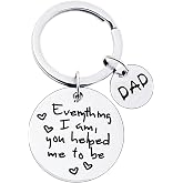 Best Dad Ever Keychain Gift From Son Or Daughter – Stainless Steel Military Dog Tag Keyring For Father's Day, Birthday - View #7