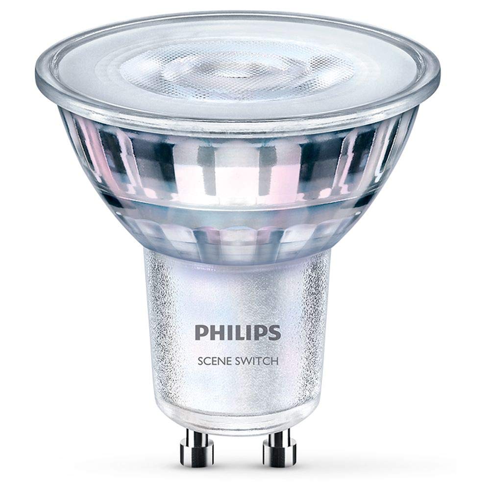 Philips SceneSwitch 2-in-1 LED Bulb, s 50 W, EEK A+, GU10 Reflector, Warm to Cool Neutral White/Warm White, 385 Lumen