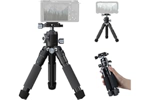 SmallRig VT-20Pro 21.2"/ 53.8cm Mini Tripod for Camera and Phone, Aluminum Alloy Small Desktop Tripod with 360° Ball Head, Table tripods Load Up to 11lb / 5kg